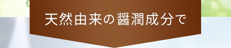 天然由来の醤潤成分で