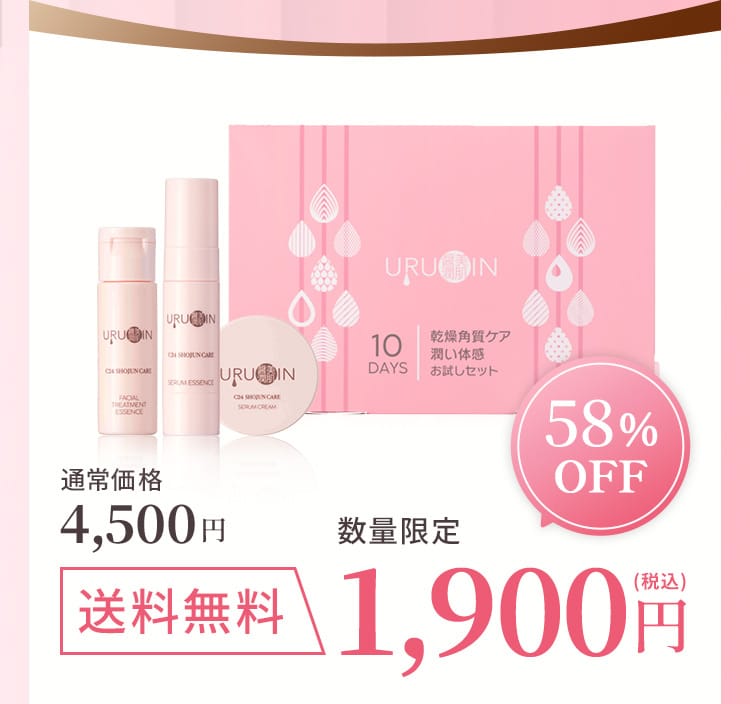 通常価格4,500円 送料無料 数量限定 1,900円（税込） 58％OFF