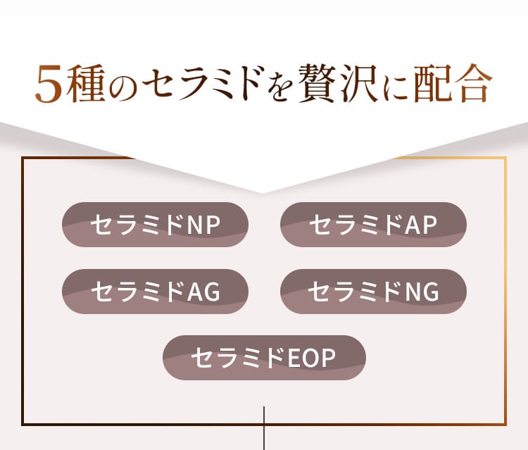 5種のセラミドを贅沢に配合